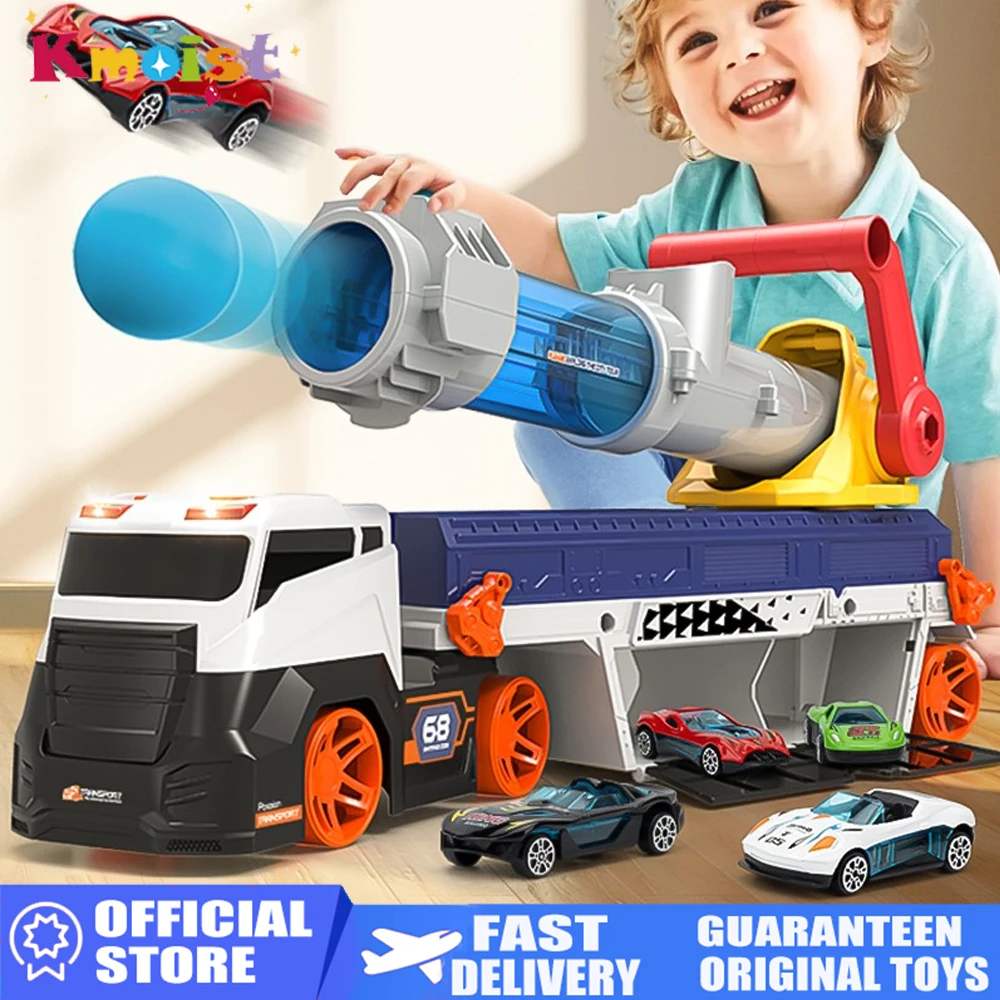 Electric Truck Car Transporter Carrier Toy with Cannon Truck Air Ball Shooting Game Small Car Sounds and Lights for Kids Gifts
Electric Truck Car Transporter Carrier Toy with Cannon Truck Air Ball Shooting Game Small Car Sounds and Lights for Kids Gifts