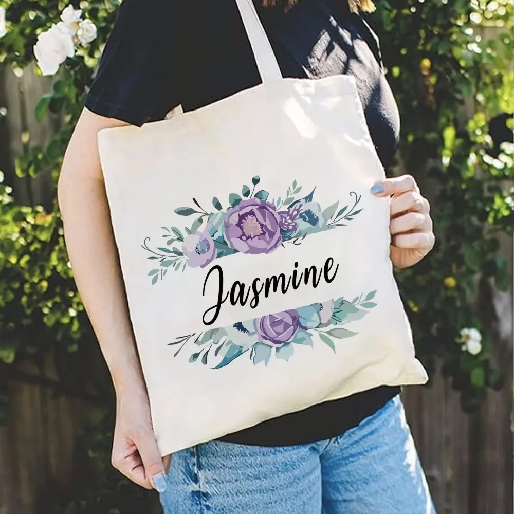 Custom Floral Name Gift Canvas Bag Personalized Tote Bag Gifts for Bridesmaids Custom Tote Bag for Bridal Party Customized Name
Custom Floral Name Gift Canvas Bag Personalized Tote Bag Gifts for Bridesmaids Custom Tote Bag for Bridal Party Customized Name