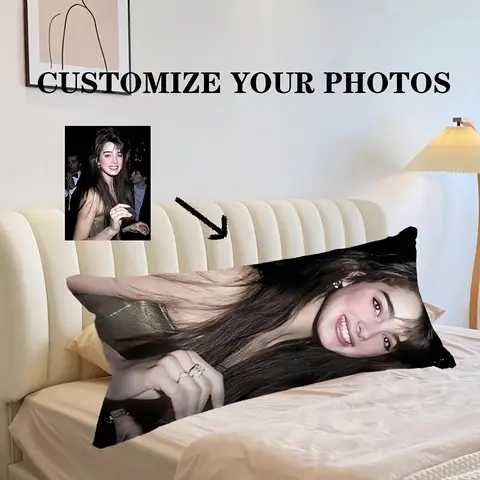 DIY Custom Full Body Long Pillow Support Upload Full Portrait Pet Photo Personalized Extra Long Cushion Washable Fabric Bedroom