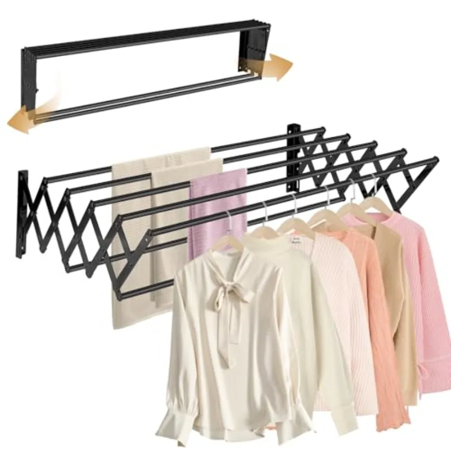 XL-31.5'' Wall Mounted Clothes Drying Rack 130 lbs Large Capacity Rustproof Retractable Collapsible Drying Rack Easy Install wi
XL-31.5'' Wall Mounted Clothes Drying Rack 130 lbs Large Capacity Rustproof Retractable Collapsible Drying Rack Easy Install wi