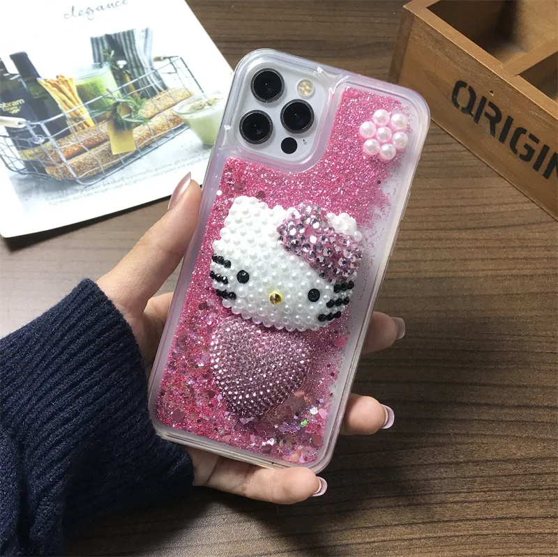 Hello Kitty Sparkling Powder Flowing Sand Bling Glitter Diamond Custom Case for IPhone 1615 Pro Max 14 13 Pro Full soft shell
Hello Kitty Sparkling Powder Flowing Sand Bling Glitter Diamond Custom Case for IPhone 1615 Pro Max 14 13 Pro Full soft shell