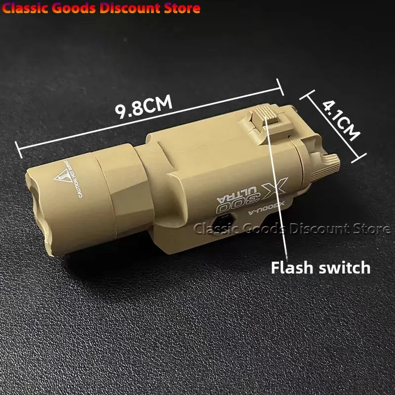 Tactical Light X300 X300U Nylon Pistol Gun Strobe LED Light Fit 20mm Rail Airsoft Hanging Hunting Flashlight
Tactical Light X300 X300U Nylon Pistol Gun Strobe LED Light Fit 20mm Rail Airsoft Hanging Hunting Flashlight