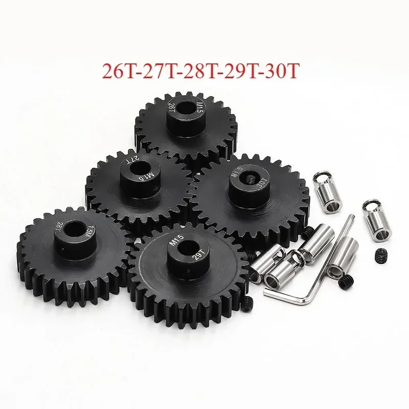 5pcs 1.5M Steel Motor Gear 8mm 11T 14T 15T 16T 21T 26T 28T 30T for TRXS X-MAXX XRT RC Car Upgrade Parts Accessories
5pcs 1.5M Steel Motor Gear 8mm 11T 14T 15T 16T 21T 26T 28T 30T for TRXS X-MAXX XRT RC Car Upgrade Parts Accessories