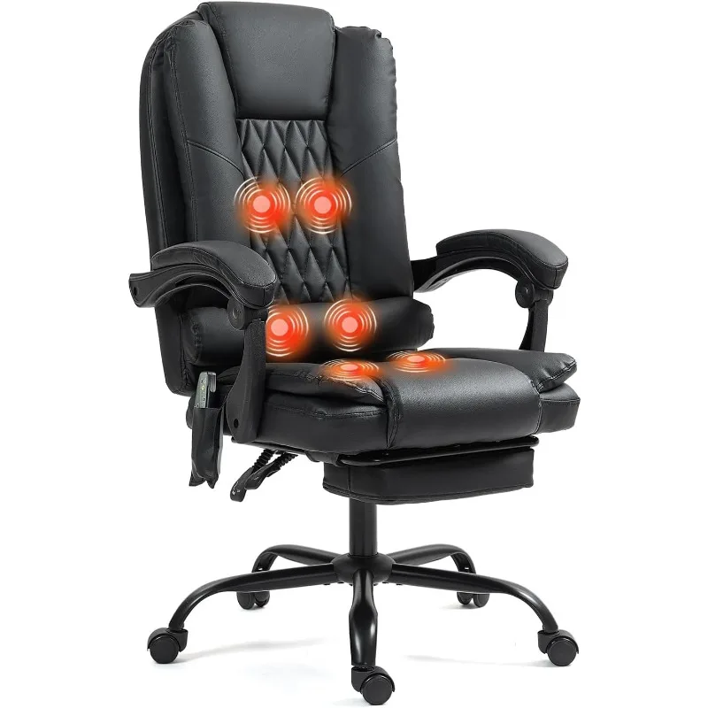 6-Point Heated Massage Office Chair with Footrest, Ergonomic Home Desk Chair with Lumbar Support
6-Point Heated Massage Office Chair with Footrest, Ergonomic Home Desk Chair with Lumbar Support