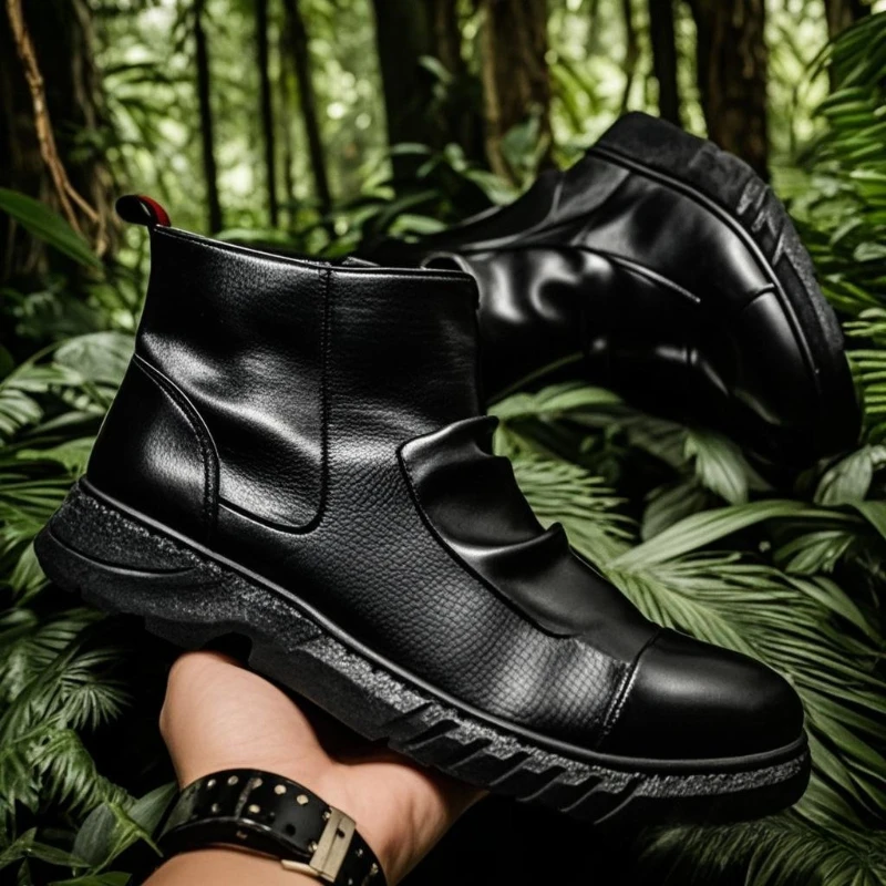 Men's Rain Boots Waterproof and Non-slip Male Shoes Loafers Wear-resistant Low-heel Rubber Without Lacing Work Gumboots Outdoor
Men's Rain Boots Waterproof and Non-slip Male Shoes Loafers Wear-resistant Low-heel Rubber Without Lacing Work Gumboots Outdoor