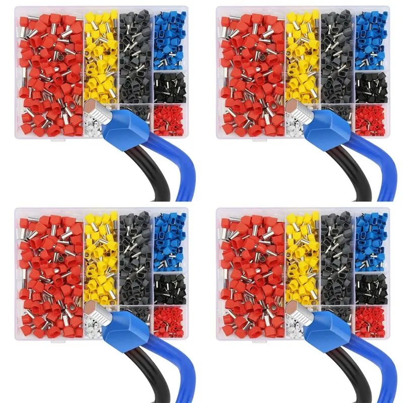 2025 Trend 3000Pcs Twin Wire Ferrules Kit Wire Terminal Ferrules Crimp Connector Twin Ferrules Dual Bootlace Ferrule Teminator K
2025 Trend 3000Pcs Twin Wire Ferrules Kit Wire Terminal Ferrules Crimp Connector Twin Ferrules Dual Bootlace Ferrule Teminator K