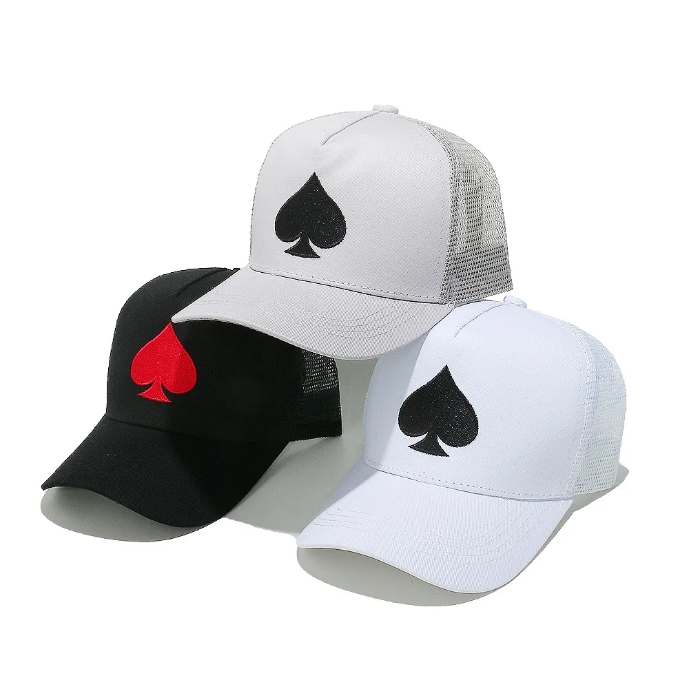Spring Summer Mesh Baseball Cap Sun Protection Mesh Visor Hats Hearts Spade Embroidery New Design For Men Women
Spring Summer Mesh Baseball Cap Sun Protection Mesh Visor Hats Hearts Spade Embroidery New Design For Men Women