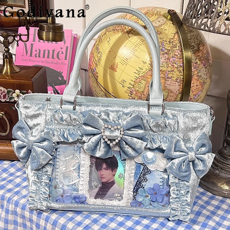 Original Mine Mass-produced Lolita Velvet Princess Handbags Pearl Bow Exquisite Tote Bag Women Sweet Itabag Gorgeous Mini Bag 
Original Mine Mass-produced Lolita Velvet Princess Handbags Pearl Bow Exquisite Tote Bag Women Sweet Itabag Gorgeous Mini Bag