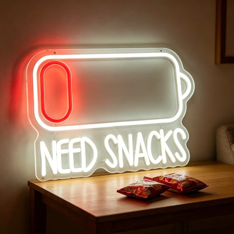 Battery Low NEED SNACKS Neon Sign LED USB Rechargeable Wall Art Night Light Aesthetic Decor for Kitchen Living Room Bar Gift
Battery Low NEED SNACKS Neon Sign LED USB Rechargeable Wall Art Night Light Aesthetic Decor for Kitchen Living Room Bar Gift