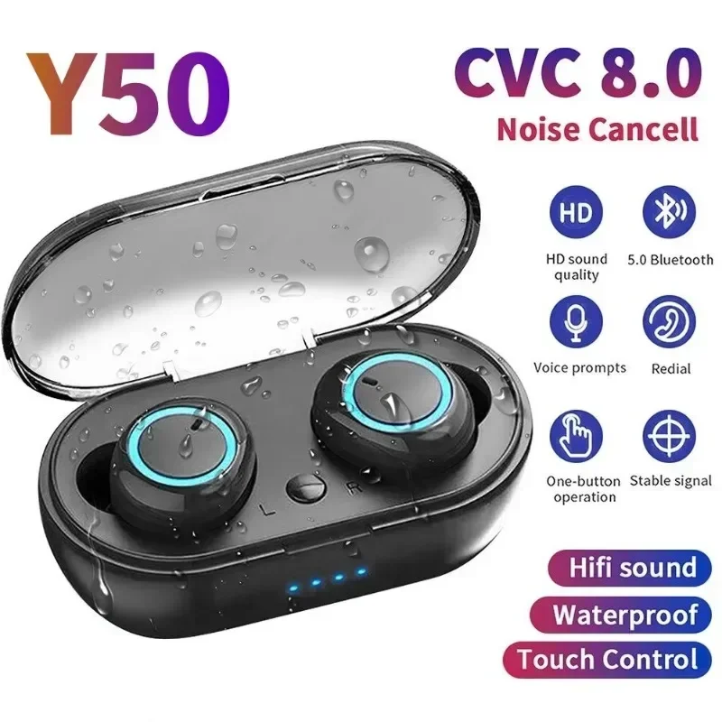 2025 New original Y50 TWS wireless Bluetooth earphones with touch and microphone for Xiaomi phones
2025 New original Y50 TWS wireless Bluetooth earphones with touch and microphone for Xiaomi phones
