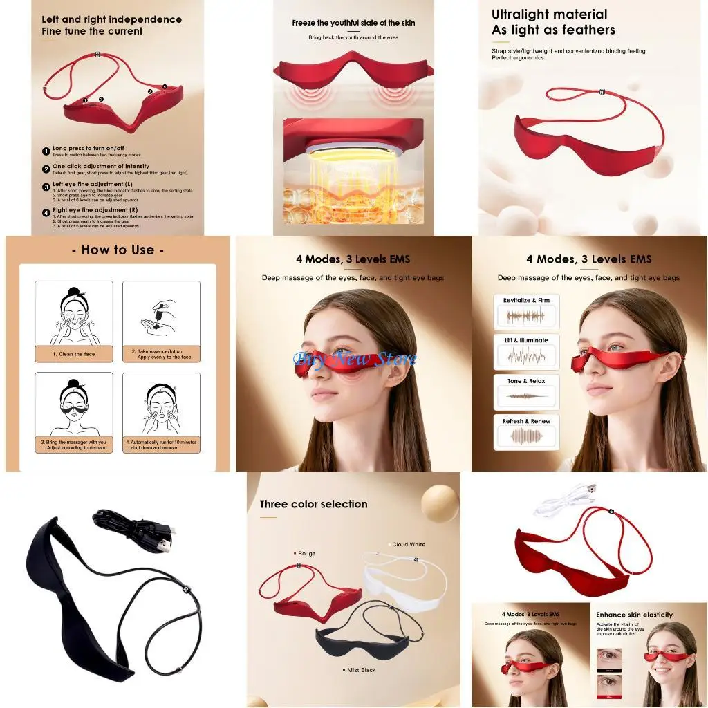 20CE Small Current Eye Massager Hot Compress Fading Eye Dark Circle Eye Skin Tightening Anti Aging Eye Care Beauty
20CE Small Current Eye Massager Hot Compress Fading Eye Dark Circle Eye Skin Tightening Anti Aging Eye Care Beauty