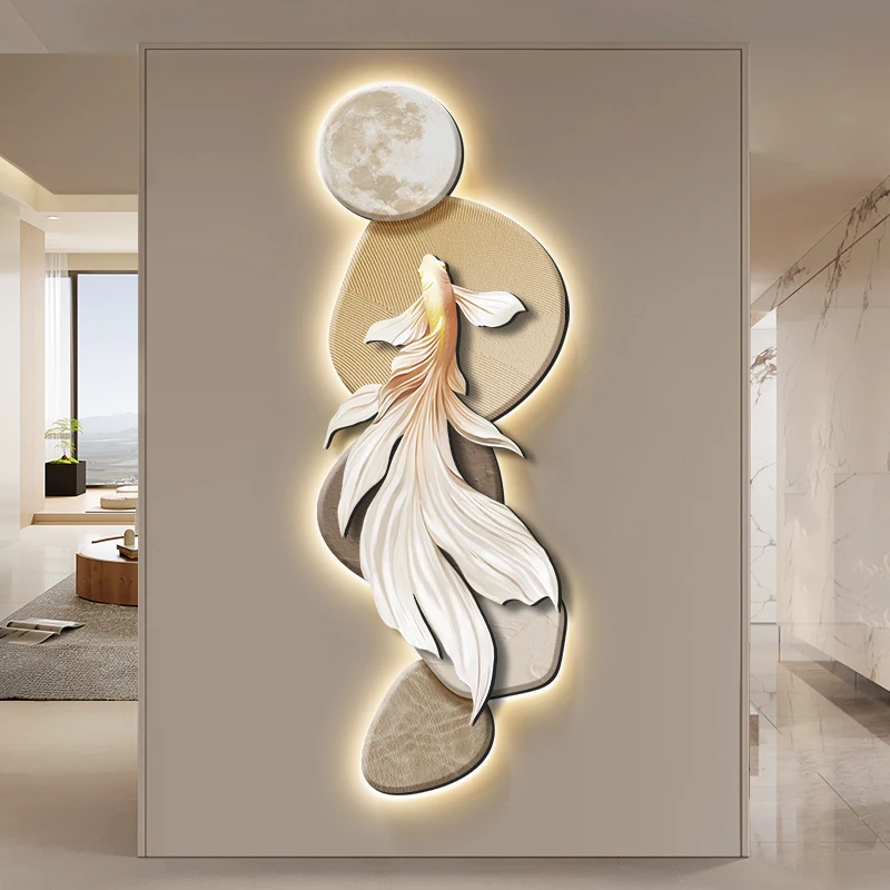 Advanced Koi Wall Decoration Painting, LED Light Painting, Modern Art Entrance Corridor, Aisle Hanging Painting, Luminous Mural
Advanced Koi Wall Decoration Painting, LED Light Painting, Modern Art Entrance Corridor, Aisle Hanging Painting, Luminous Mural