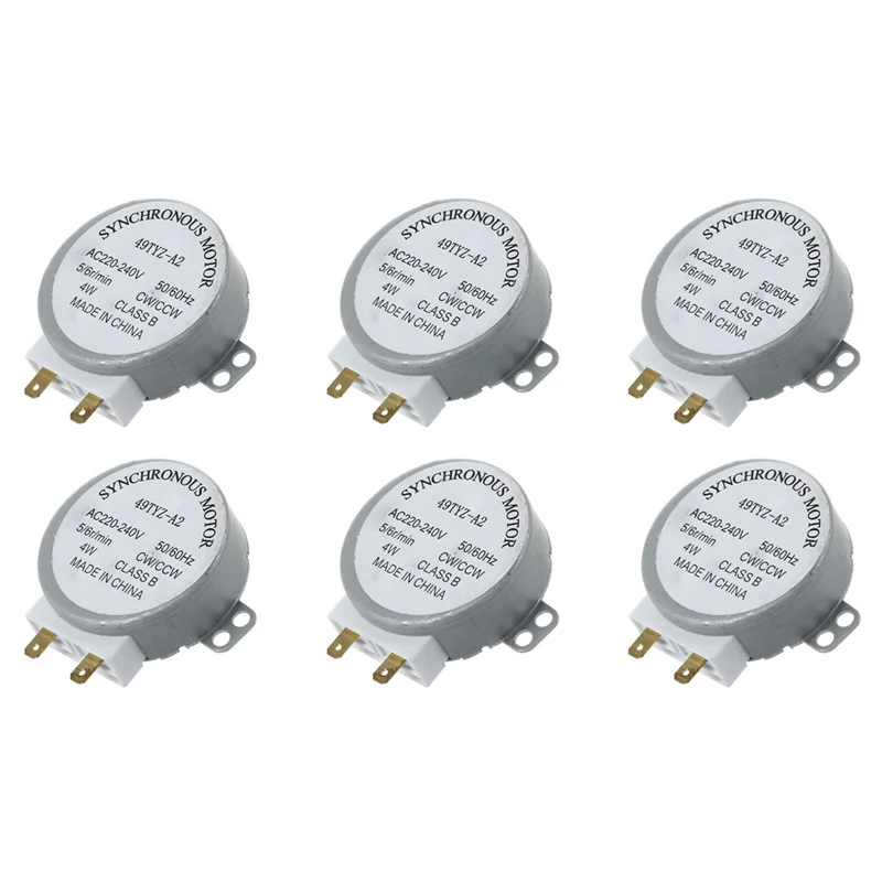 ABRS-6X AC 220-240V 50/60Hz 5/6RPM 4W Turntable Synchronous Motor For Miniwave Oven
ABRS-6X AC 220-240V 50/60Hz 5/6RPM 4W Turntable Synchronous Motor For Miniwave Oven