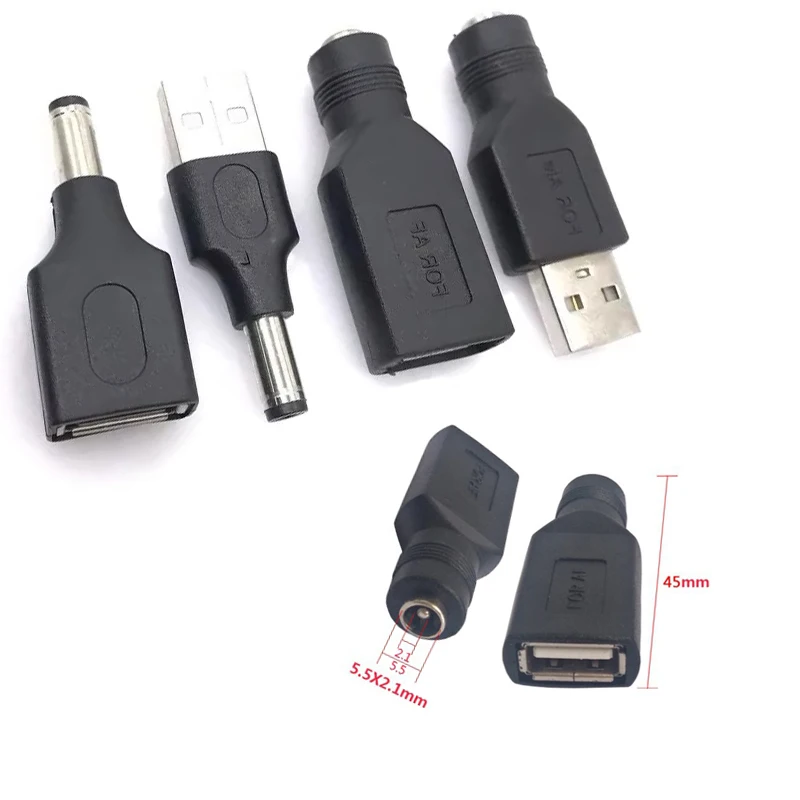 Cltgxdd 1/2/5Piece 5.5*2.1mm Female Jack Socket to USB 2.0 Type A Male Plug DC Connector 5V Power Plugs Adapter for Laptop
Cltgxdd 1/2/5Piece 5.5*2.1mm Female Jack Socket to USB 2.0 Type A Male Plug DC Connector 5V Power Plugs Adapter for Laptop
