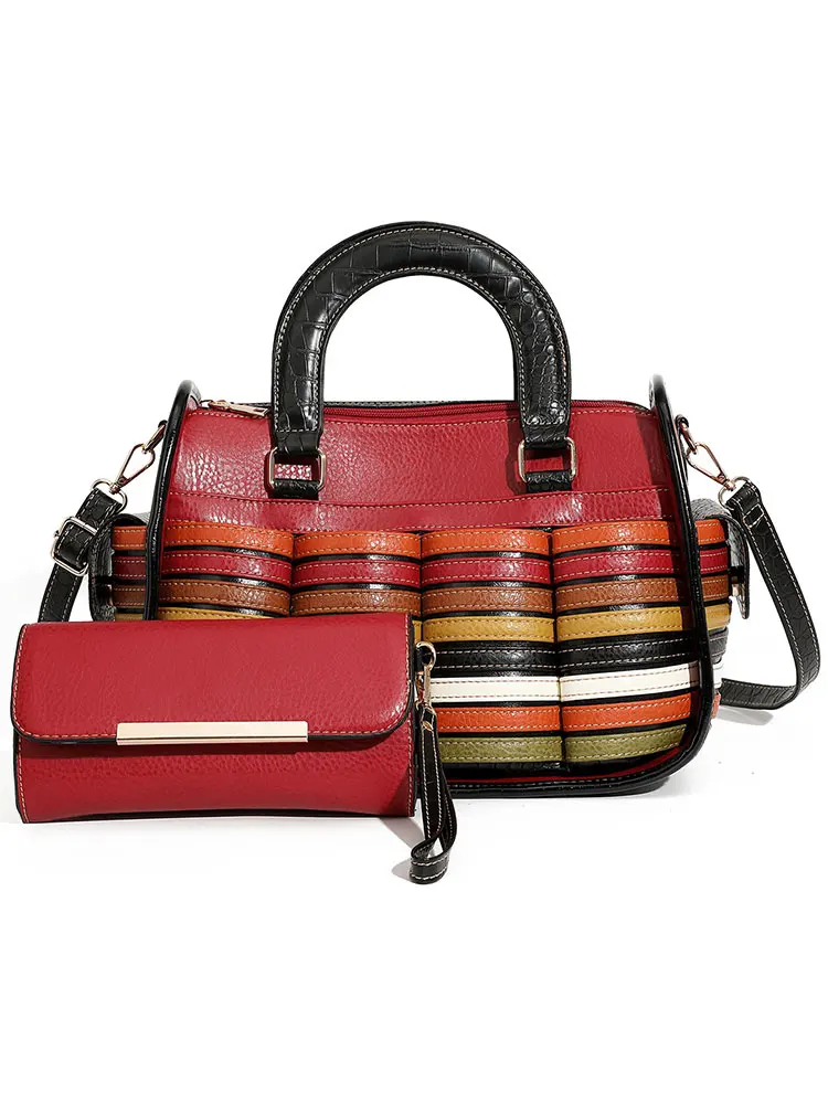 Bag Woman Large Capacity Leather Purse Fashion Designer Top Handle Handbags Women Crossbody Large Bags for Women Set with Wallet
Bag Woman Large Capacity Leather Purse Fashion Designer Top Handle Handbags Women Crossbody Large Bags for Women Set with Wallet