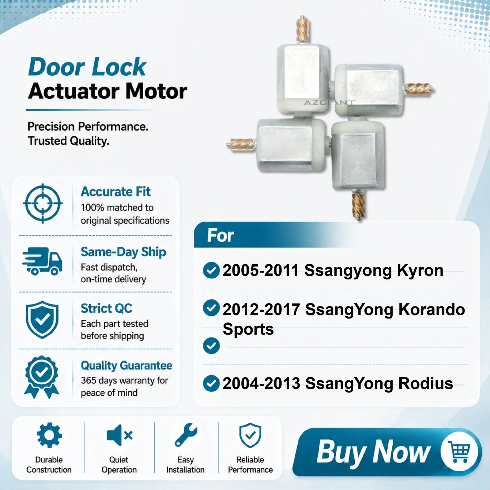 4pcs Motor for SsangYong Actyon Sports Musso Sports Door Lock Latch Lid Actuator Interior Parts 2006-2012 Front Rear Left Right
4pcs Motor for SsangYong Actyon Sports Musso Sports Door Lock Latch Lid Actuator Interior Parts 2006-2012 Front Rear Left Right