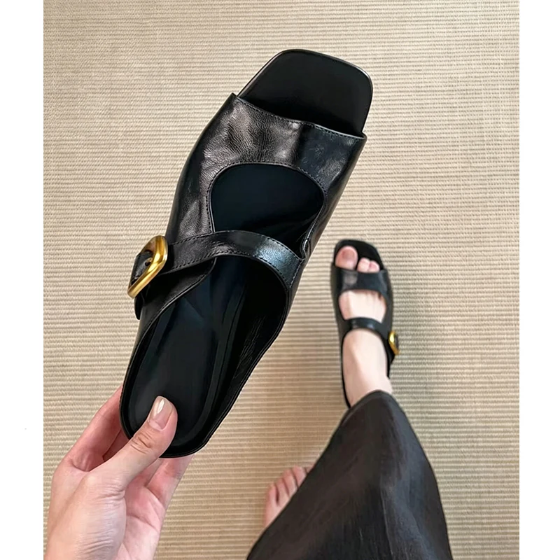 Retro Metal Buckle Flat Sandals Women's Summer Outdoor Wear 2026 New Model Internal Heightening Slope Heel Fashion Temperamen...
Retro Metal Buckle Flat Sandals Women's Summer Outdoor Wear 2026 New Model Internal Heightening Slope Heel Fashion Temperamen...