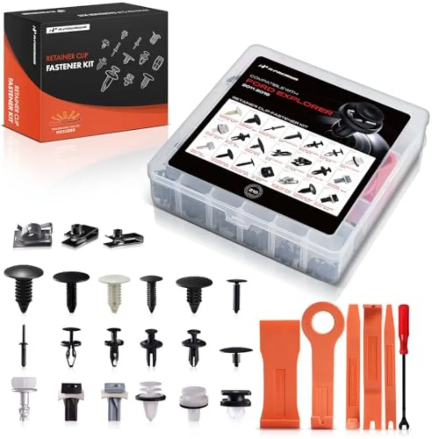 210PCS 47.52 oz/21 Sizes Bumper Retainer Clips w/Removal Tool Compatible with Ford Explorer 2011-2019 Fender Fasteners Assortme
210PCS 47.52 oz/21 Sizes Bumper Retainer Clips w/Removal Tool Compatible with Ford Explorer 2011-2019 Fender Fasteners Assortme