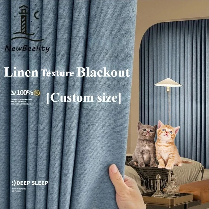 Modern Double-sided Linen Blackout Curtains Blue Linen Window Curtains for Living Room Dining Tulle Bedroom Decor Drapes
Modern Double-sided Linen Blackout Curtains Blue Linen Window Curtains for Living Room Dining Tulle Bedroom Decor Drapes