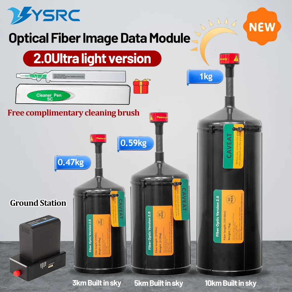 Optical Fiber Image Data Module Relay Extender Module 2.0 version 3km/5km/10km Transmission Anti-Interference for RC Drone Model
Optical Fiber Image Data Module Relay Extender Module 2.0 version 3km/5km/10km Transmission Anti-Interference for RC Drone Model