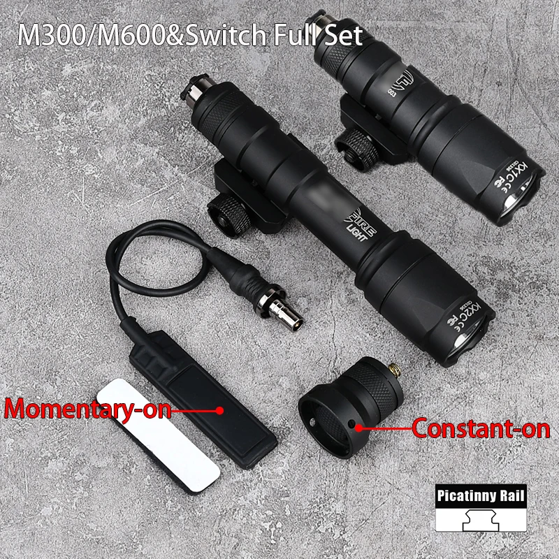 M300A M600C Tactical Flashlight&Pressure Button Switch Tail Cover Switch SF Original Marking Scout LED Hunting Weapon Light Set
M300A M600C Tactical Flashlight&Pressure Button Switch Tail Cover Switch SF Original Marking Scout LED Hunting Weapon Light Set