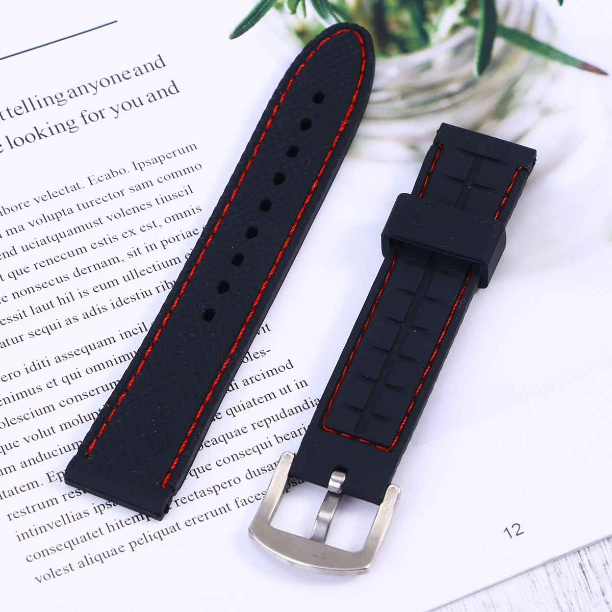 Watch Strap Waterproof Durable Silicone Watch Band Breathable Watch Wristband for Replacement 22mm (Black with )
Watch Strap Waterproof Durable Silicone Watch Band Breathable Watch Wristband for Replacement 22mm (Black with )