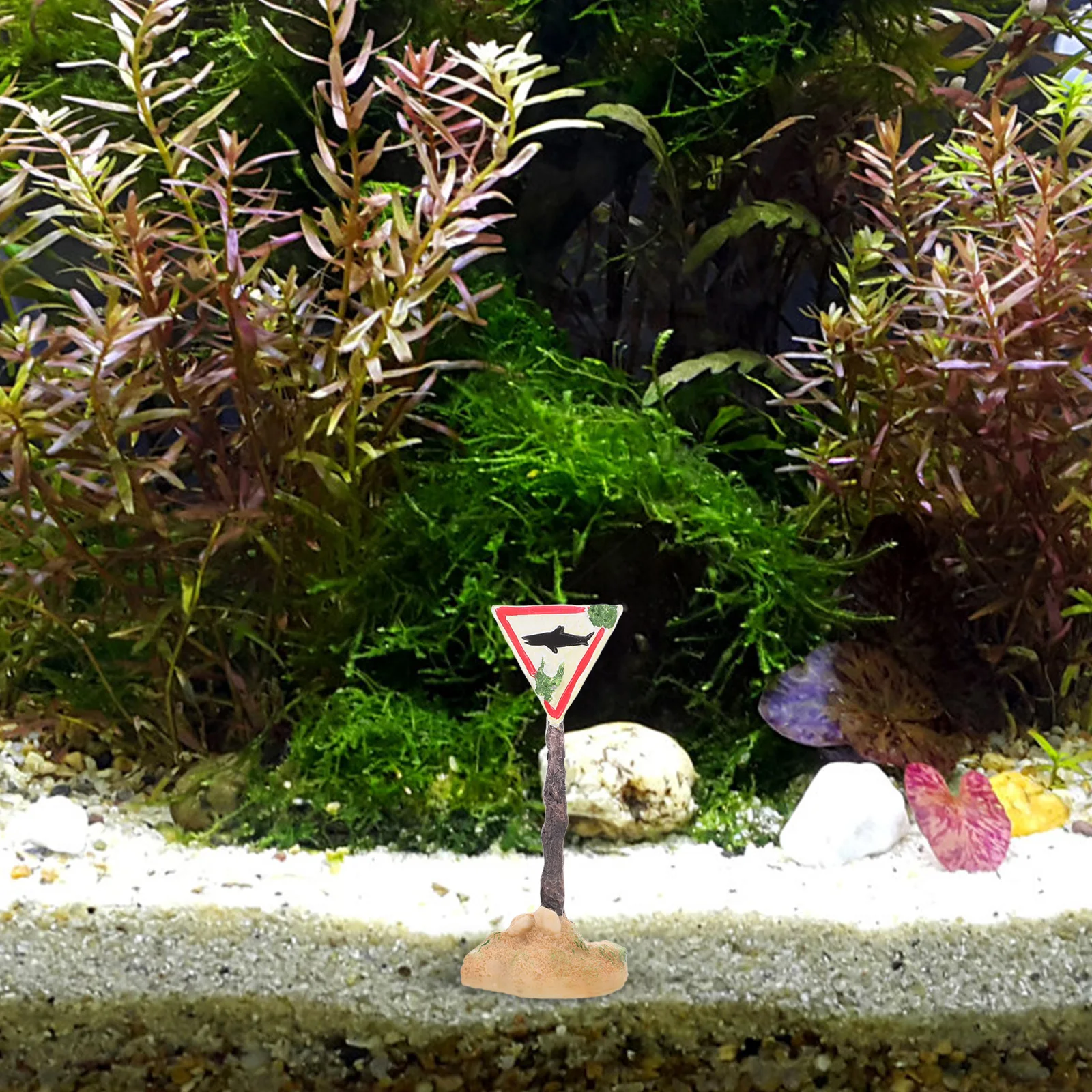 Aquarium Shark Warning Sign Resin Fish Tank Decoration Unique Cartoon Design Betta Fish Hideout Durable Safe Ornament Mini Shark
Aquarium Shark Warning Sign Resin Fish Tank Decoration Unique Cartoon Design Betta Fish Hideout Durable Safe Ornament Mini Shark