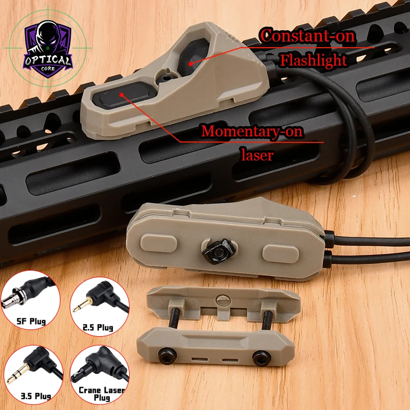 Tactical AXON Remote Dual Control Pressure Switch SF/2.5/3.5/Crane For M300 M600&Laser Sight M-LOK KEYMOD Picatinny Rail Mount
Tactical AXON Remote Dual Control Pressure Switch SF/2.5/3.5/Crane For M300 M600&Laser Sight M-LOK KEYMOD Picatinny Rail Mount