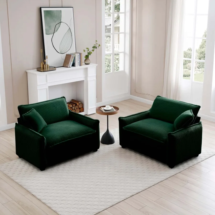 Green Corduroy Luxurious and Sophisticated Deep Seated Sofa Set with Two Single Deep Seat Sofa Suitable for Living Room and Off
Green Corduroy Luxurious and Sophisticated Deep Seated Sofa Set with Two Single Deep Seat Sofa Suitable for Living Room and Off