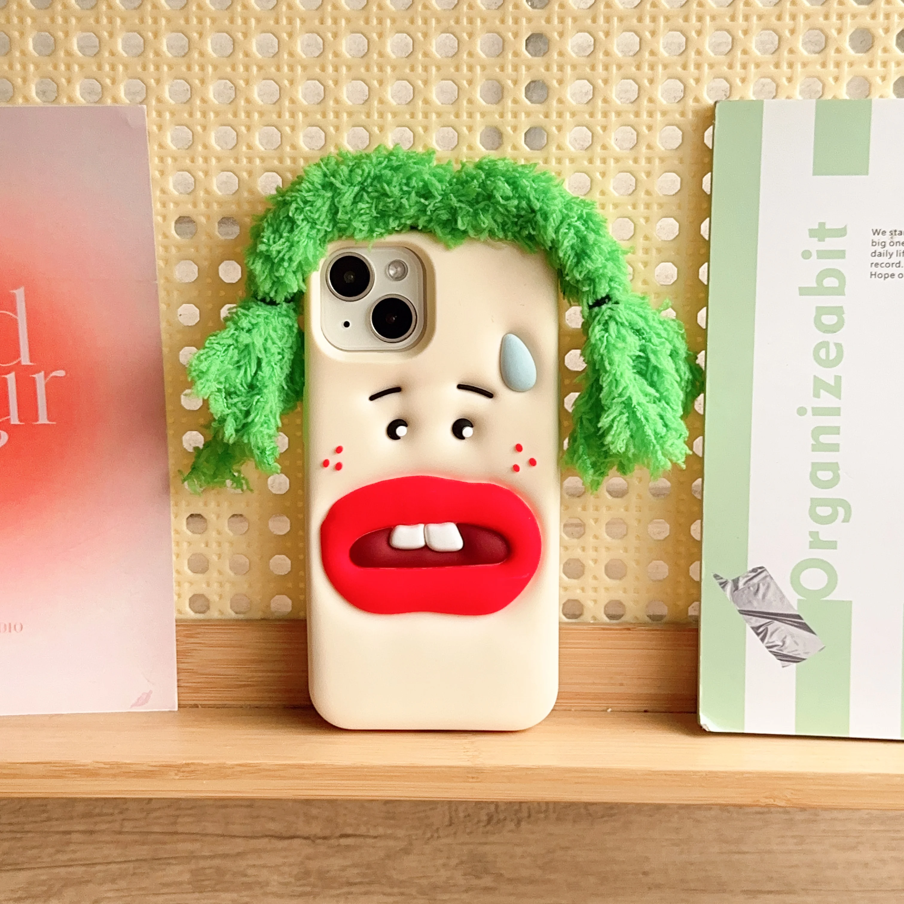 3D Cute Cartoon Funny Man Durable Soft Silicone Case, For iPhone 12, 13, 14, 15 promax, Phone back cover, Shell Skin, Green Hair
3D Cute Cartoon Funny Man Durable Soft Silicone Case, For iPhone 12, 13, 14, 15 promax, Phone back cover, Shell Skin, Green Hair