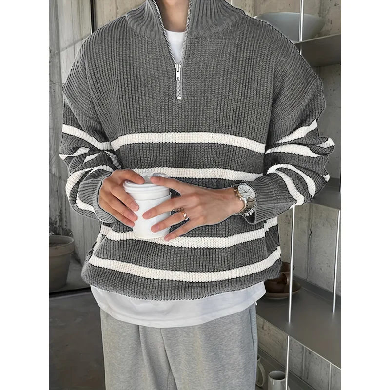 Men's Striped Sweater C 86236 Knitted Woolen Pullover Casual Spring Fashion Women's Unisex Non-deformable Fiber
Men's Striped Sweater C 86236 Knitted Woolen Pullover Casual Spring Fashion Women's Unisex Non-deformable Fiber