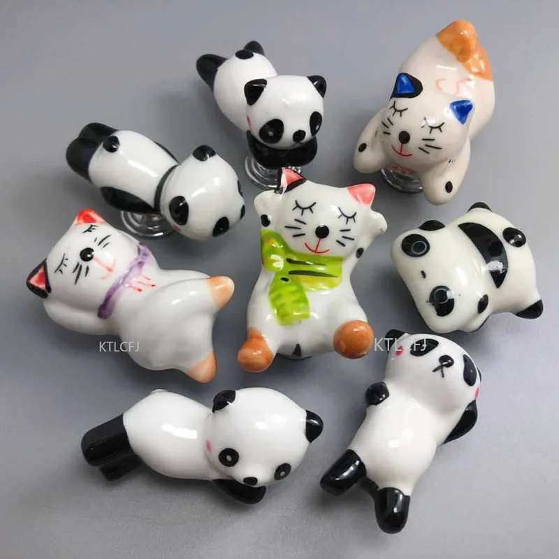 Lovely Cartoon Panda Cat Creative Kids Room Furniture Drawer Dresser Ceramic Pulls Shape Cabinet Door Knobs and Handles Hardware
Lovely Cartoon Panda Cat Creative Kids Room Furniture Drawer Dresser Ceramic Pulls Shape Cabinet Door Knobs and Handles Hardware