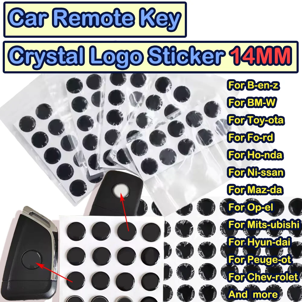 Car Remote Key 14MM Crystal Logo Sticker E-poxy for KEY-DIY KD XHO-RSE VV-DI Remote Control for BM-W Ni-ssan F-ord Toy-ota BEN-Z
Car Remote Key 14MM Crystal Logo Sticker E-poxy for KEY-DIY KD XHO-RSE VV-DI Remote Control for BM-W Ni-ssan F-ord Toy-ota BEN-Z