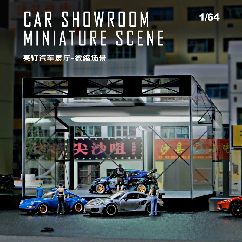 Diorama 1:64 Scale Parking Lot Miniature Car Exhibition Hall with Lights Garage Decoration Car Model Collectible Figure
Diorama 1:64 Scale Parking Lot Miniature Car Exhibition Hall with Lights Garage Decoration Car Model Collectible Figure