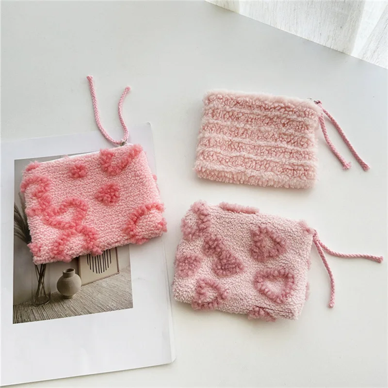 Sweet Love Ladies Plush Cosmetic Bag Striped Soft Faux Fur Women's Change Purse Cute Cartoon Sheep Female Small Storage Bags
Sweet Love Ladies Plush Cosmetic Bag Striped Soft Faux Fur Women's Change Purse Cute Cartoon Sheep Female Small Storage Bags