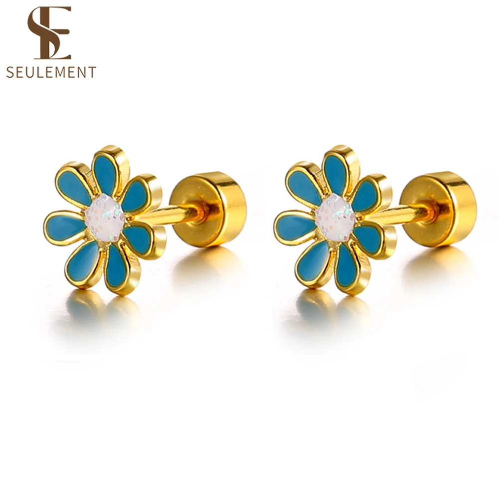 Seulement Blue/ Yellow/ Red Enamel Flower Earring Studs Hypoallergenic & Nickel Free Earrings for Women Wholesale
Seulement Blue/ Yellow/ Red Enamel Flower Earring Studs Hypoallergenic & Nickel Free Earrings for Women Wholesale