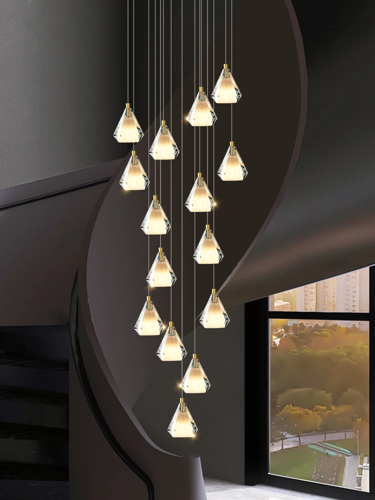 Stair crystal chandelier lamp light luxury luxury villa hotel lobby bar bedroom penthouse floor of sitting room chandelier
Stair crystal chandelier lamp light luxury luxury villa hotel lobby bar bedroom penthouse floor of sitting room chandelier