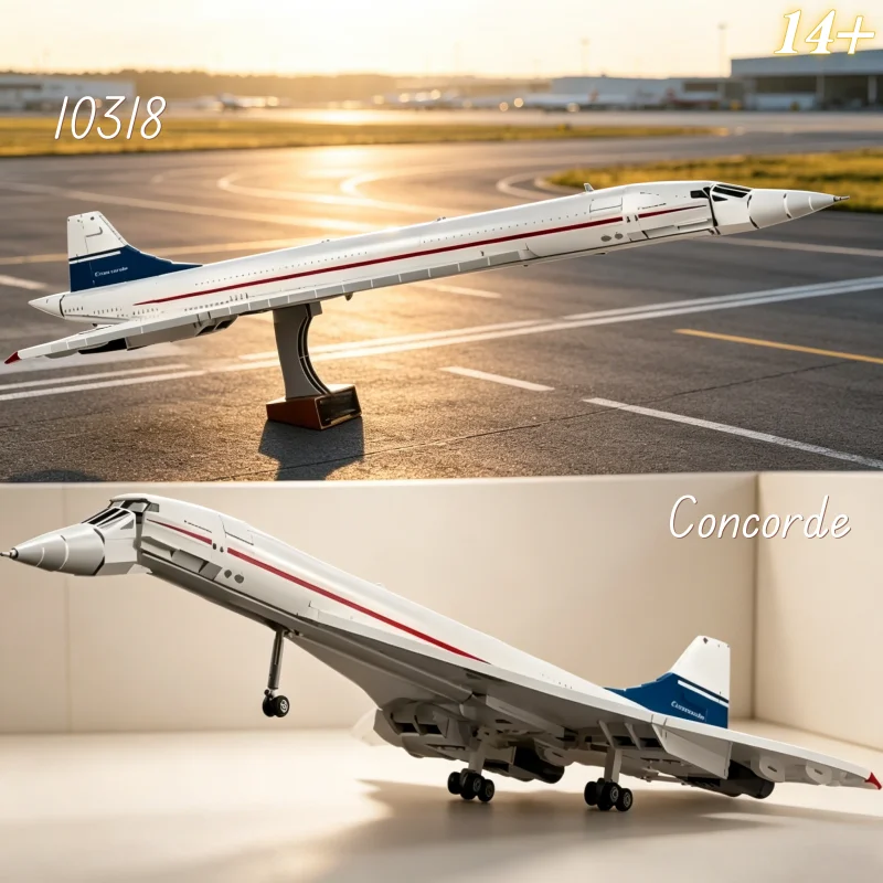 In Stock 2083Pcs Large Concorde Aircraft Building Blocks 10318 Puzzle DIY Assembly Model Toys For Adults Birthday Gifts
In Stock 2083Pcs Large Concorde Aircraft Building Blocks 10318 Puzzle DIY Assembly Model Toys For Adults Birthday Gifts