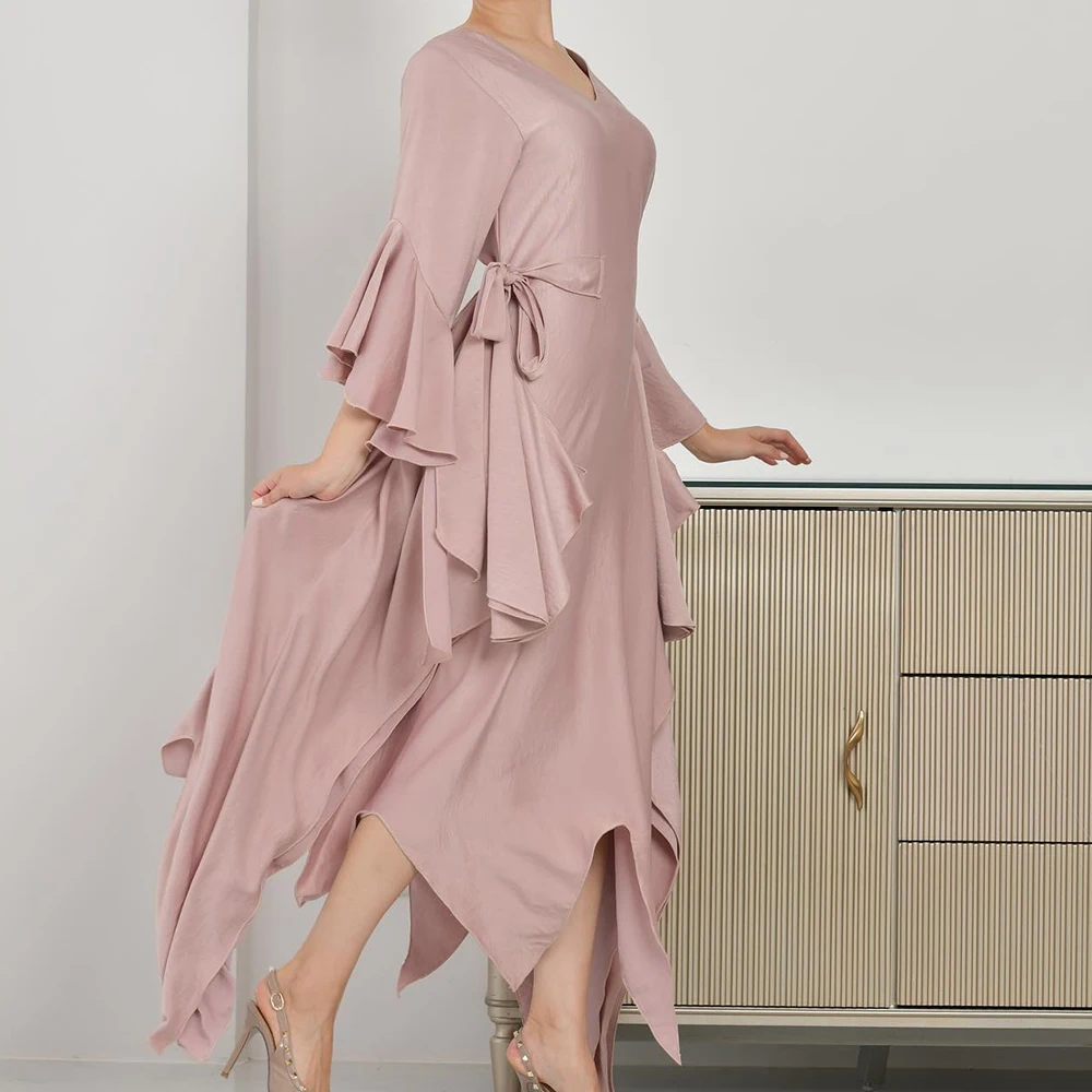 Customized Formal Flare sleeves Satin Evening Dresses Modern A-Line Floor Length Scoop 3/4 Sleeves Custom Made Celebrity Dress
Customized Formal Flare sleeves Satin Evening Dresses Modern A-Line Floor Length Scoop 3/4 Sleeves Custom Made Celebrity Dress