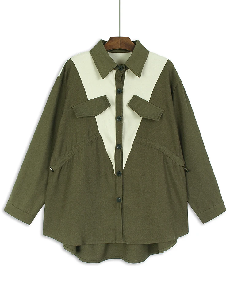 SuperAen Fake Pocket Contrasting Panel Long Sleeve Blouse Women's Spring 2024 Loose Casual Fashion Shirt
SuperAen Fake Pocket Contrasting Panel Long Sleeve Blouse Women's Spring 2024 Loose Casual Fashion Shirt