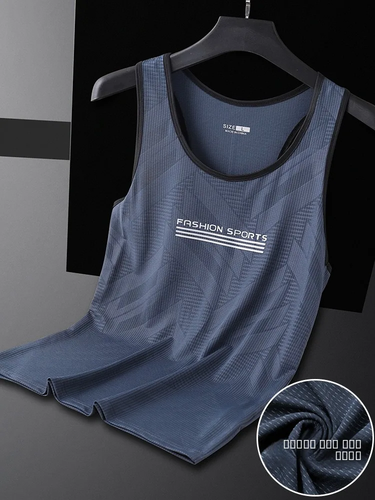 Ice Silk Vest Men's Summer Faionable Svel T-irt Qui Dry Sports Embroidery Top Lightweight round Ne Sweat Vest
Ice Silk Vest Men's Summer Faionable Svel T-irt Qui Dry Sports Embroidery Top Lightweight round Ne Sweat Vest