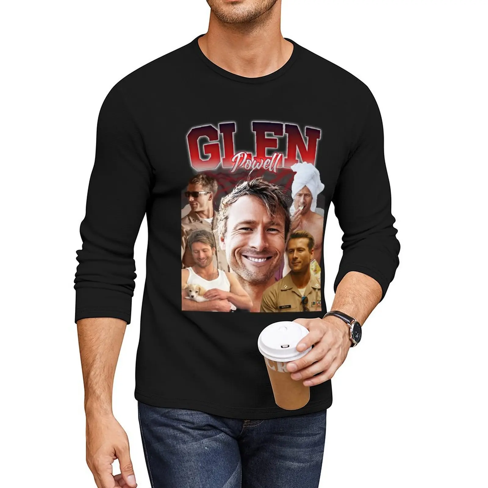 Glen Powell Retro Style Long T-Shirt boys white t shirts funny t shirts custom t shirts kawaii clothes Men's t-shirt
Glen Powell Retro Style Long T-Shirt boys white t shirts funny t shirts custom t shirts kawaii clothes Men's t-shirt