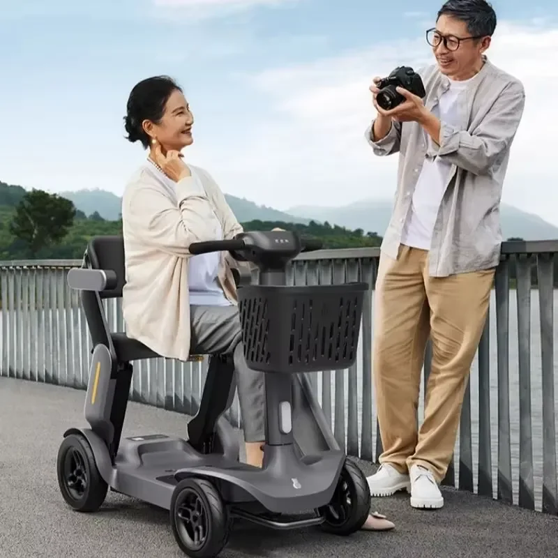 2026Lightweight Folding Smart Electric Scooter for Elderly Handicapped 4 Wheel with Basket 40KM Range 250W Mini Foldable Mobilit
2026Lightweight Folding Smart Electric Scooter for Elderly Handicapped 4 Wheel with Basket 40KM Range 250W Mini Foldable Mobilit