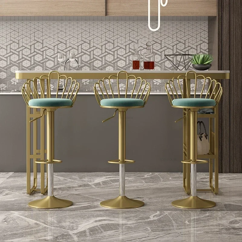 Nordic Furniture Golden Iron Art Tables Minimalist Home Backrest Liftable Swivel Chair Modern Kitchen High Table
Nordic Furniture Golden Iron Art Tables Minimalist Home Backrest Liftable Swivel Chair Modern Kitchen High Table