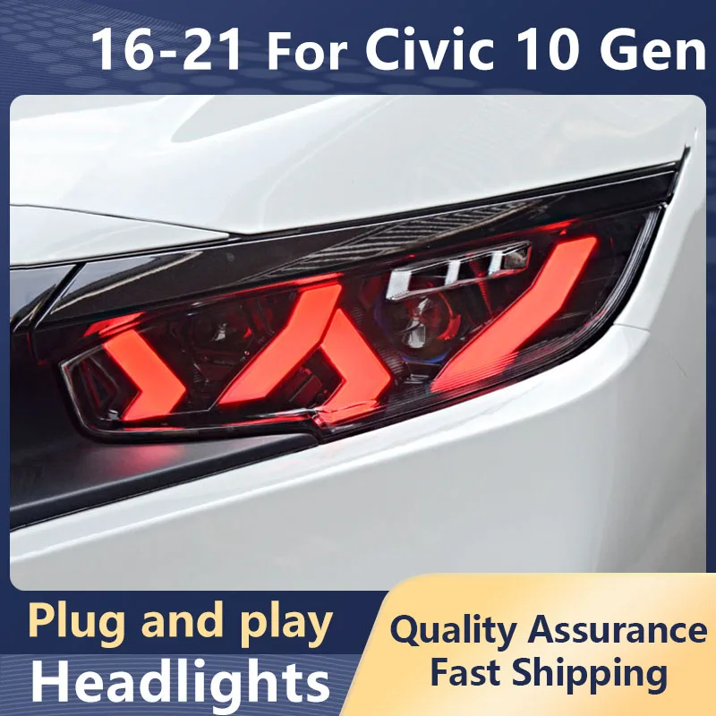 Автомобильные фары для Honda Civic 10 поколения 2016-2021 полностью Светодиодные ДХО динамический сигнал головная лампа светодиодный проектор автомобильные аксессуары
Автомобильные фары для Honda Civic 10 поколения 2016-2021 полностью Светодиодные ДХО динамический сигнал головная лампа светодиодный проектор автомобильные аксессуары