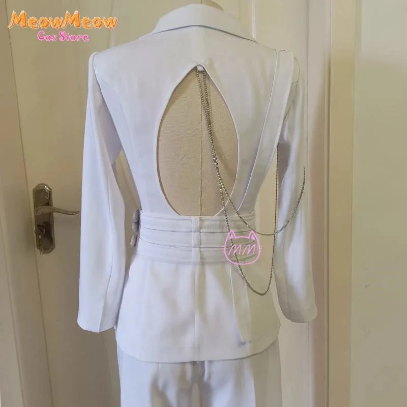 Костюм для косплея Alien Stage Luka R7, белый костюм, парик, блейзер, пояс, необычная одежда для выступлений, карнавальная форма на Хэллоуин, размер унисекс 
Костюм для косплея Alien Stage Luka R7, белый костюм, парик, блейзер, пояс, необычная одежда для выступлений, карнавальная форма на Хэллоуин, размер унисекс