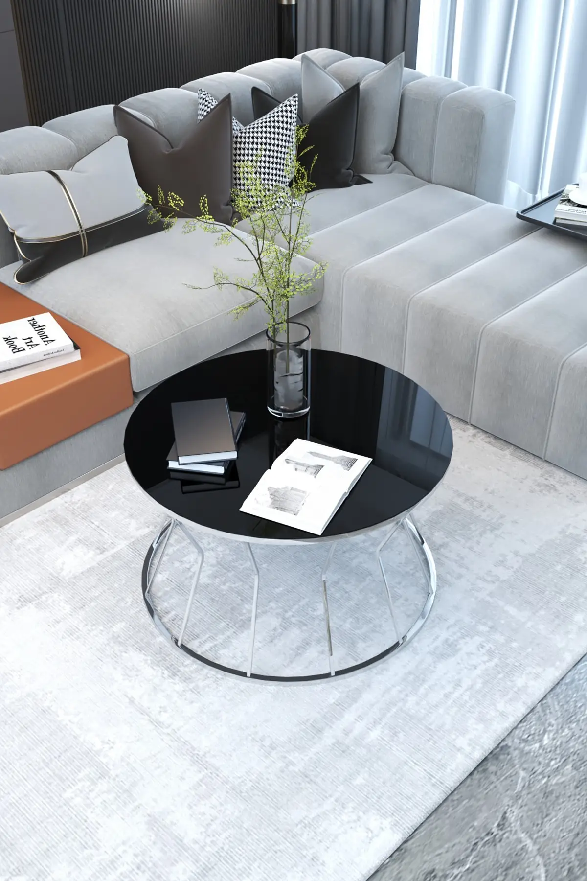 DOLBOVI Silver Sand Clock Medium Tripod Unbreakable Black Mirror Coffee Table
DOLBOVI Silver Sand Clock Medium Tripod Unbreakable Black Mirror Coffee Table