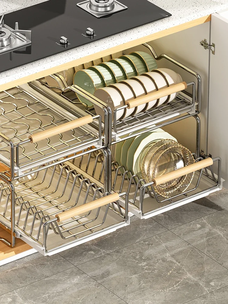 Stainless Steel Dish Storage Rack Kitchen Cabinet Inner Shelf Drawer Type Pull Basket Pull Bowl Plate Drain Bowl Rack
Stainless Steel Dish Storage Rack Kitchen Cabinet Inner Shelf Drawer Type Pull Basket Pull Bowl Plate Drain Bowl Rack