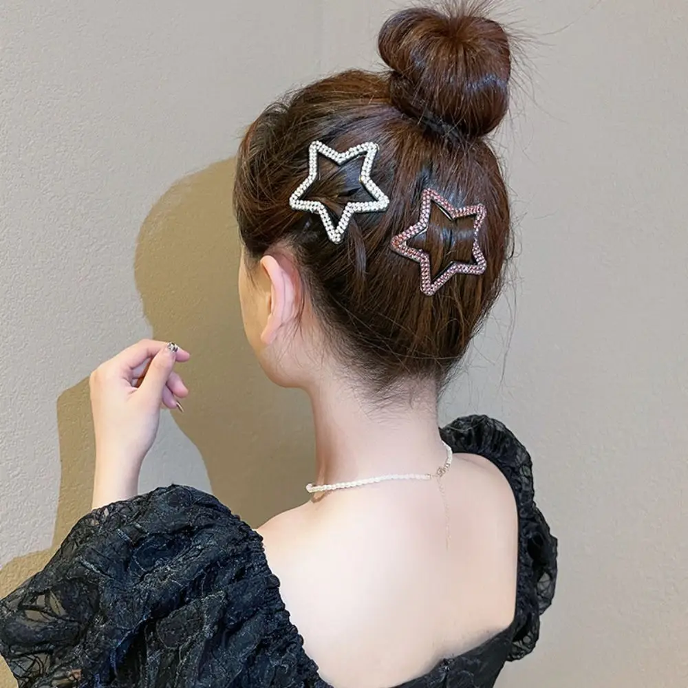 Bling Geometric Rhinestone Star BB Clip\ Metal Pentagram Star Side Clip Barrettes Korean Style Hollow Hair Clip Children
Bling Geometric Rhinestone Star BB Clip\ Metal Pentagram Star Side Clip Barrettes Korean Style Hollow Hair Clip Children