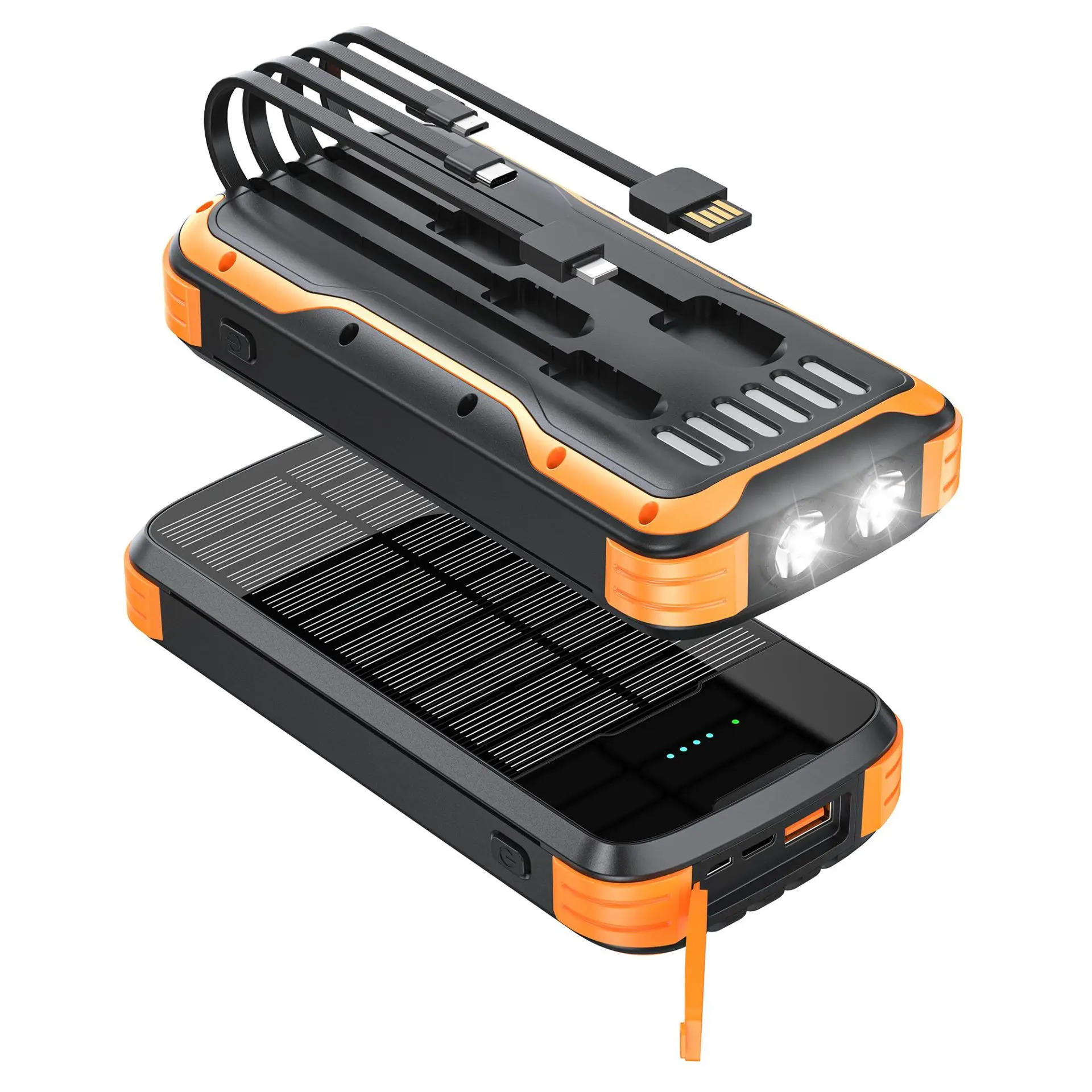Solar Power Bank 20000mAh Phone Charger with Cable Light Camping Supplies 22.5W External Battery Fast Charger for iPhone Huawei
Solar Power Bank 20000mAh Phone Charger with Cable Light Camping Supplies 22.5W External Battery Fast Charger for iPhone Huawei